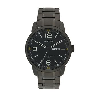 Armitron Men's Black Stainless Steel Bracelet Watch - 20-5490BKTI
