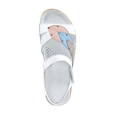 Spring Step Leaf Women's Leather Wedge Sandals