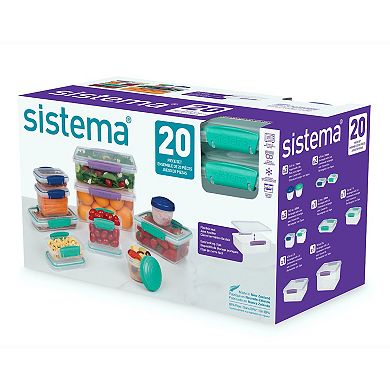 Sistema KLIP IT Accents Collection 20-pc. Food Storage & Meal Prep Container Set