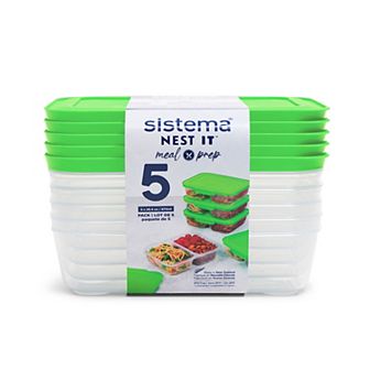 Sistema Nest It Meal 5 pc Prep Food Storage Container with Lid Set