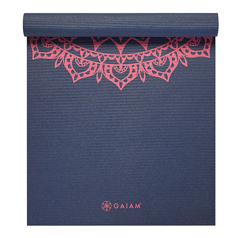 Gaiam Print Yoga Mat  Blue and Pink Marrakesh  4 mm
