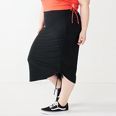 Shes Cool Juniors Hi Low Striped Mid Length Skirt Shes Cool Juniors Hi Low Striped Mid Length Skirt