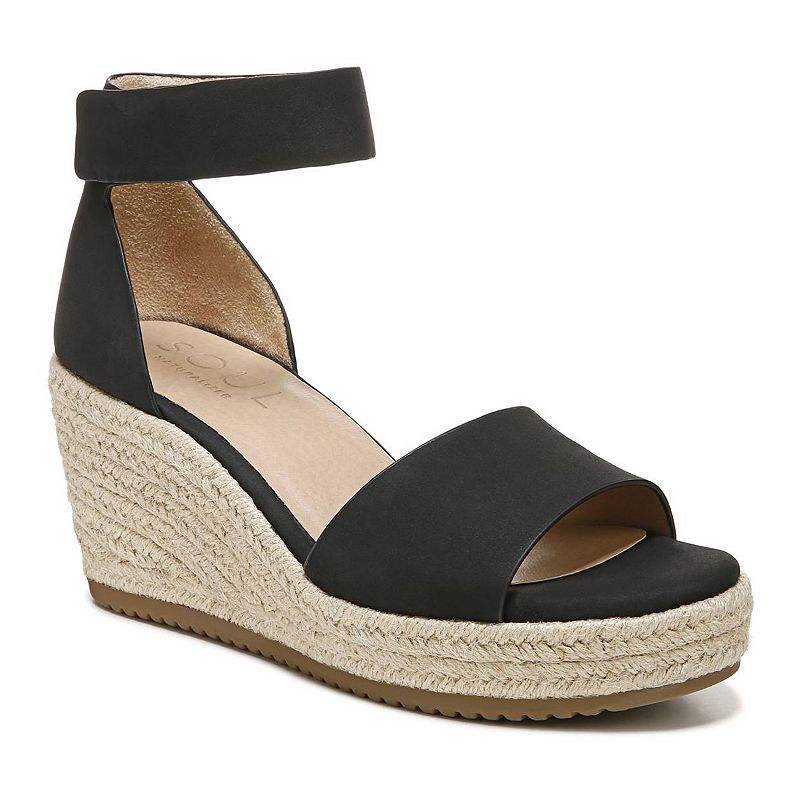 UPC 727689384589 product image for SOUL Naturalizer Oakley Women's Wedge Sandals, Size: 8, Black | upcitemdb.com