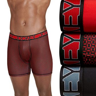 Men's Jockey 3-Pack Active Microfiber 5" Boxer Briefs