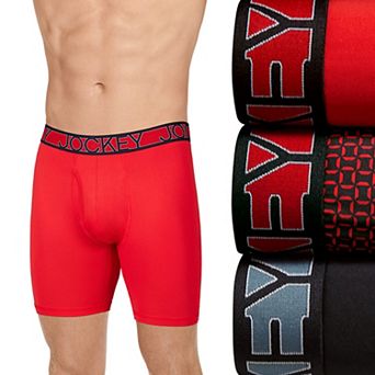 Men's Jockey 3-Pack Active Microfiber 9" Long Leg Boxer Briefs