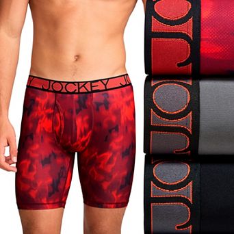 Men's Jockey® 3-Pack Active Microfiber 9" Long Leg Boxer Briefs