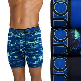 Men's Jockey 3-Pack Active Microfiber 9" Long Leg Boxer Briefs