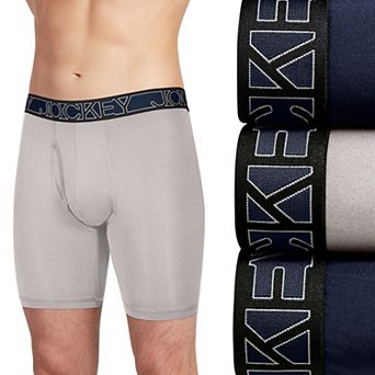 Men's Jockey 3-Pack Active Microfiber 9" Long Leg Boxer Briefs