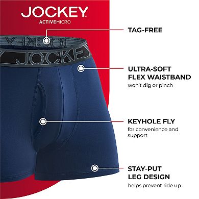 Men's Jockey 3-Pack Active Microfiber 2.5