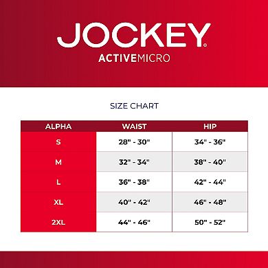 Men's Jockey 3-Pack Active Microfiber 2.5" Trunk Briefs