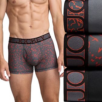 Men's Jockey 3-Pack Active Microfiber 2.5" Trunk Briefs