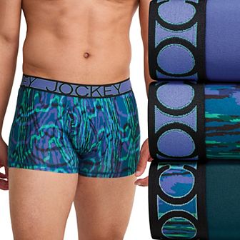 Men's Jockey 3-Pack Active Microfiber 2.5" Trunk Briefs