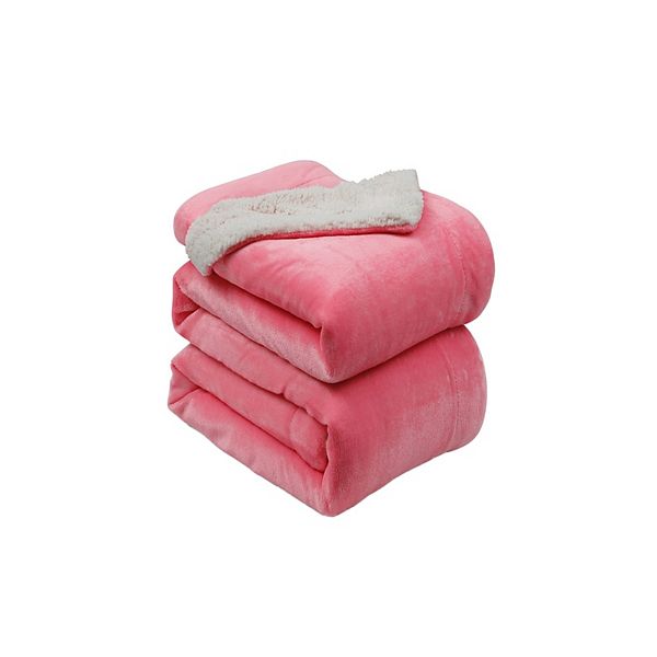 L'baiet Modern Sherpa Queen Blanket 90"x90" 100 Polyester, Fluffy