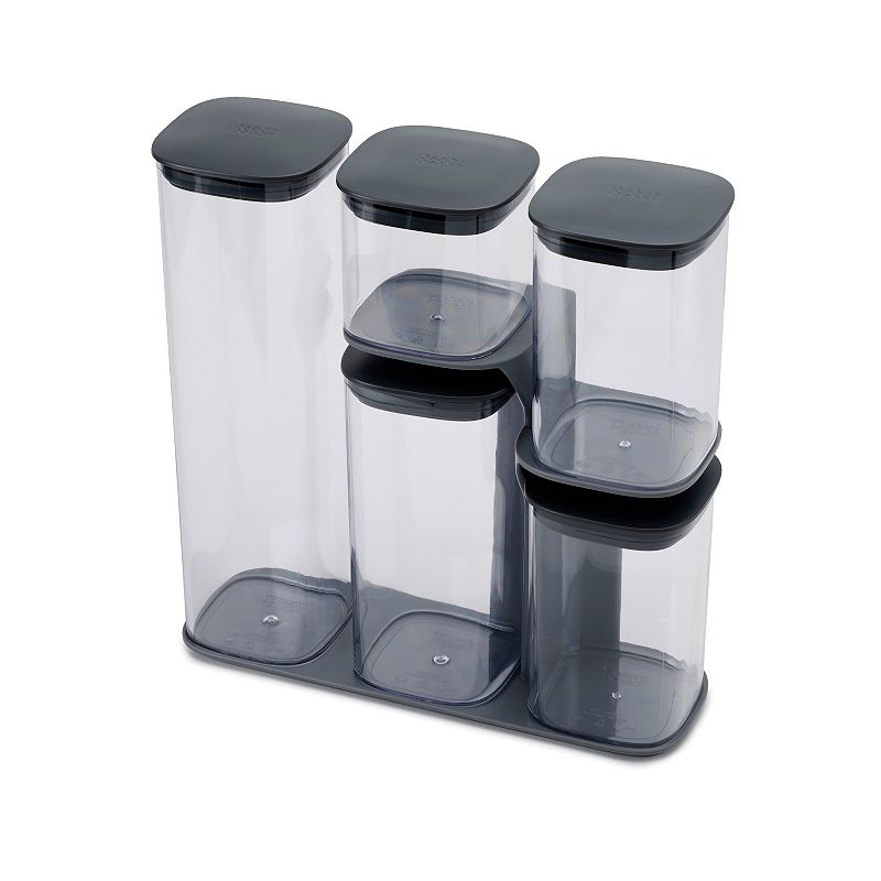 Joseph Joseph Podium 5-pc. Storage Jar Set with Stand, Gray