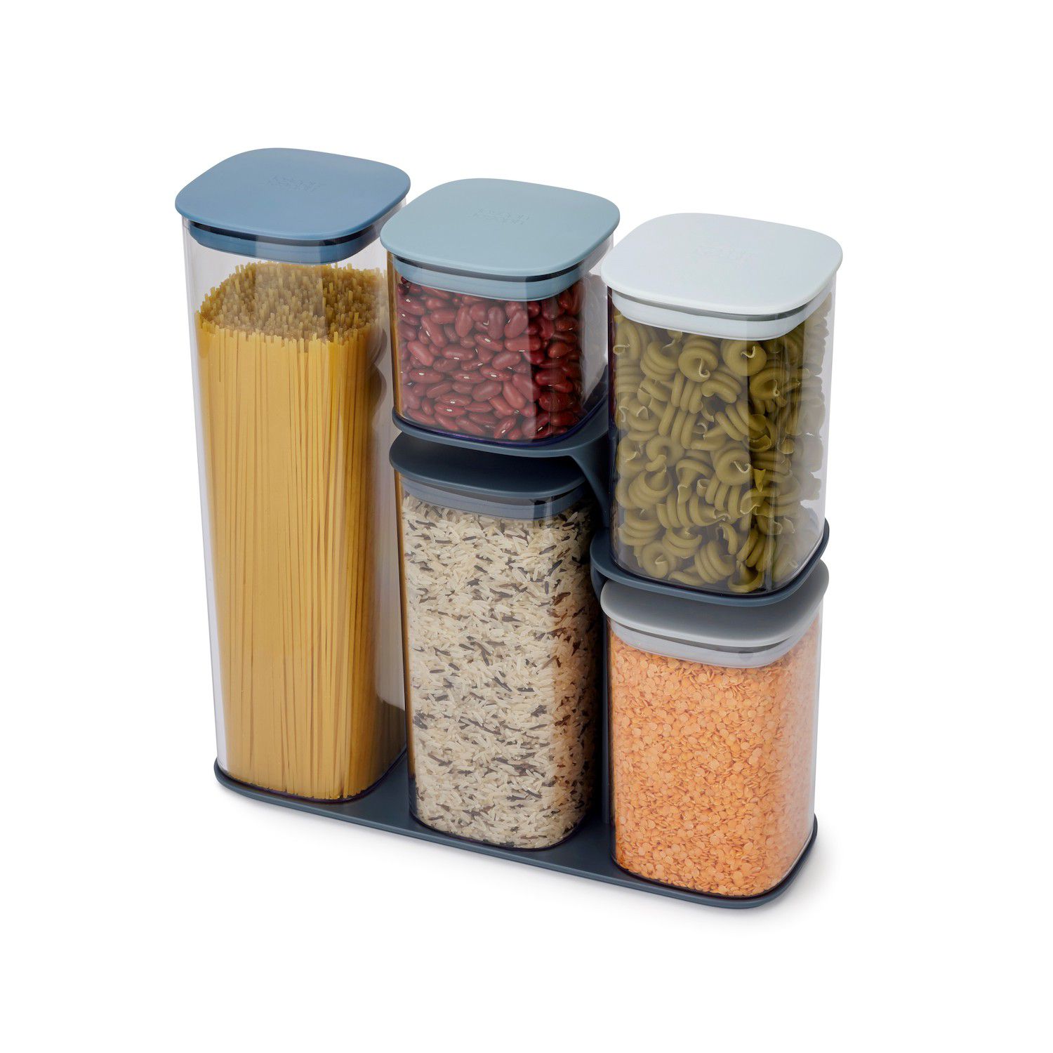 Joseph Joseph Nest Plastic Food Storage Containers Set with Lids Airtight  Microwave Safe, 12-Piece, Multi-color 