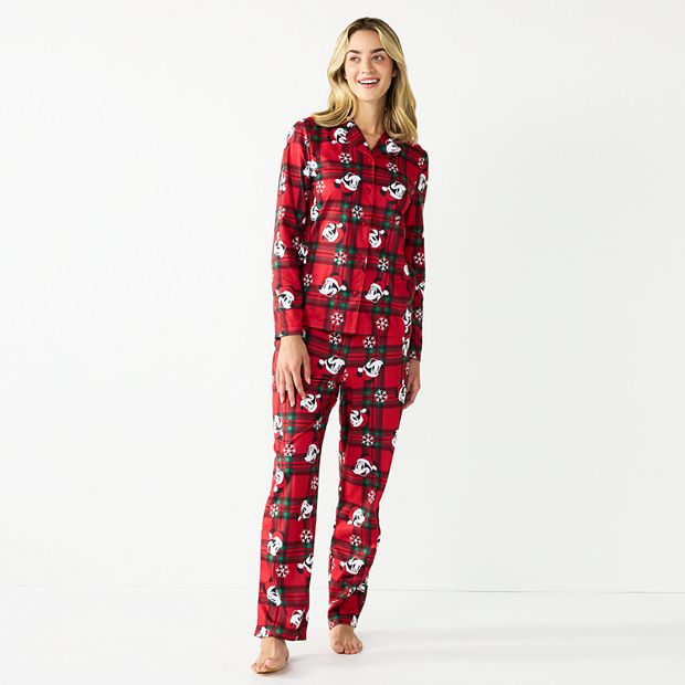 Disney s Mickey Mouse Women s Jammies For Your Families Holiday Party Mickey Print Pajama Set