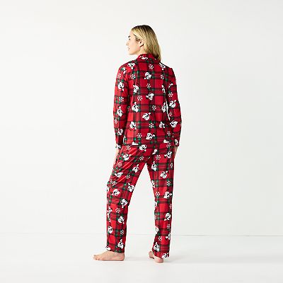 Disney s Mickey Mouse Women s Jammies For Your Families Holiday Party Mickey Print Pajama Set