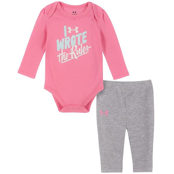 Baby Girl Under Armour Logo Bodysuit & Leggings Set