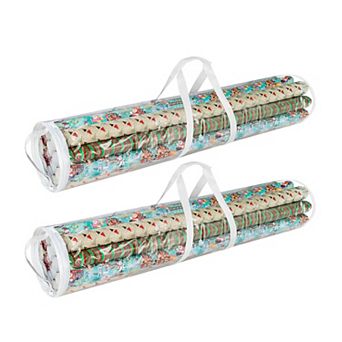 Hastings Home 40" Roll Wrapping Paper Storage Bag 2-pack Set