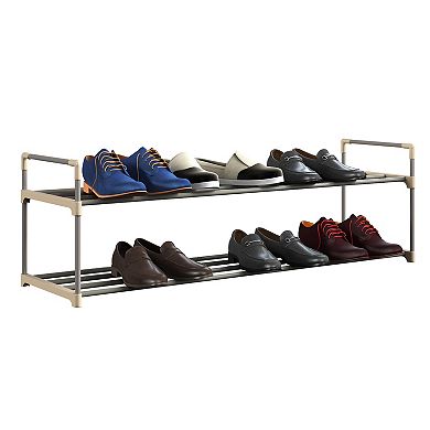 Hastings Home 2-Tier Shoe Storage Rack