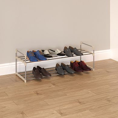 Hastings Home 2-Tier Shoe Storage Rack