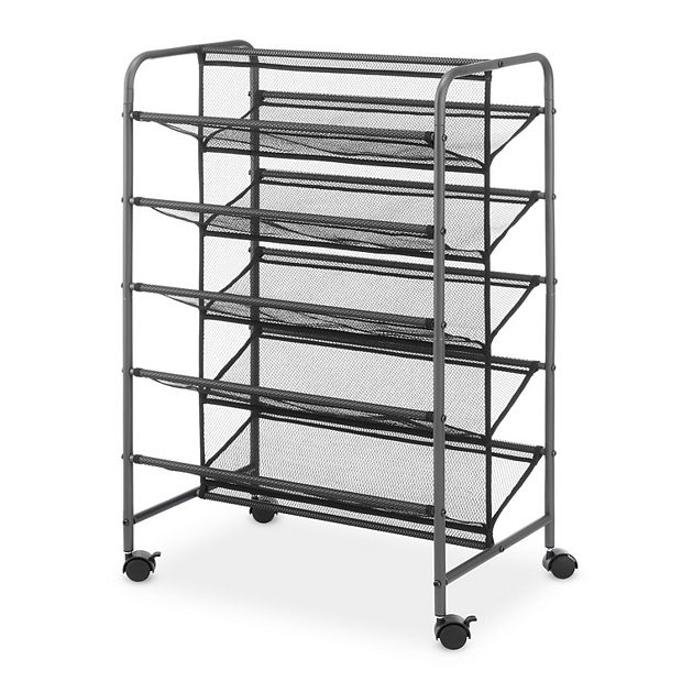 Whitmor - Black Dual-Sided 4-Tier Shoe Rack