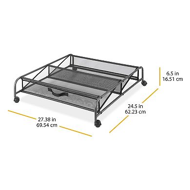 Whitmor Gunmetal Underbed Cart
