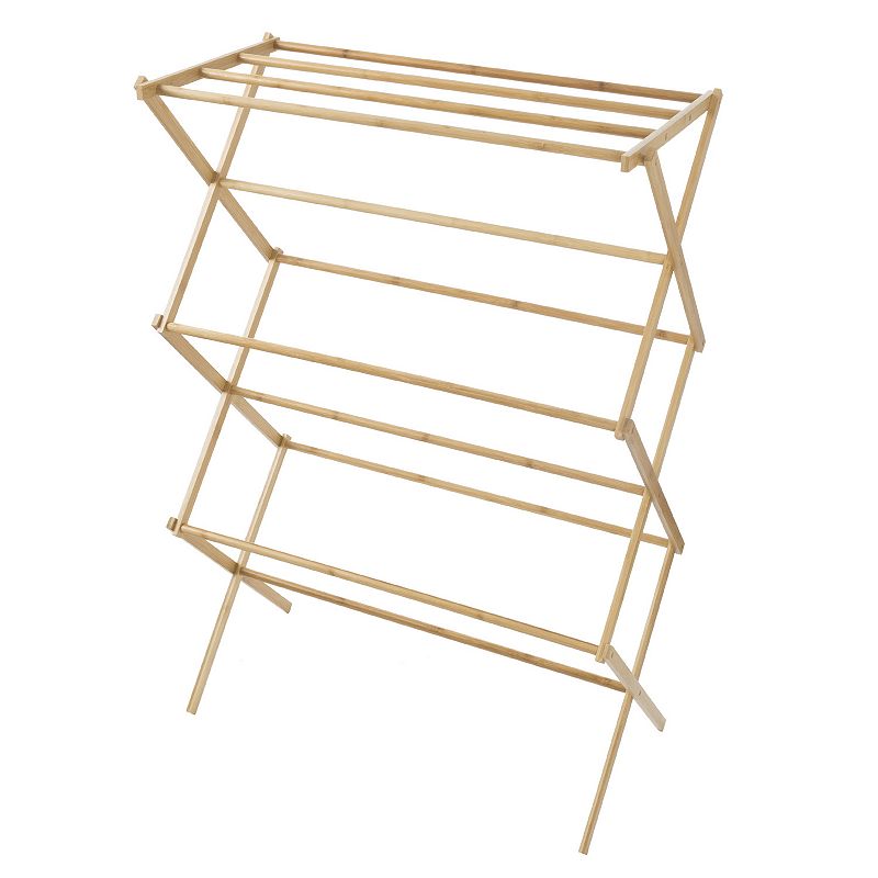 Hastings Home Bamboo Clothes Drying Rack, Brown