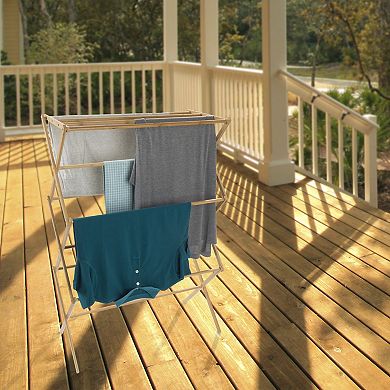 Hastings Home Bamboo Clothes Drying Rack