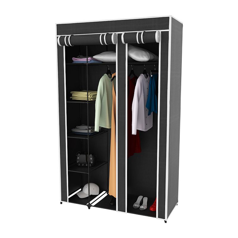 Hastings Home Wardrobe Closet Organizer, Black