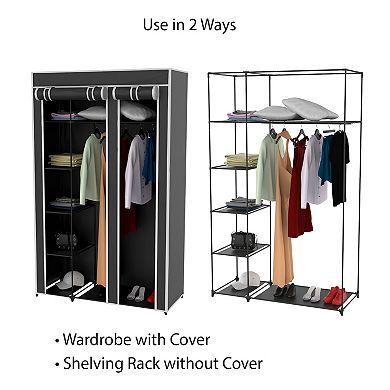 Hastings Home Wardrobe Closet Organizer