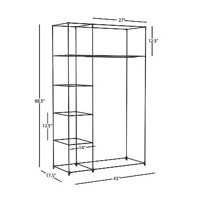 Hastings Home Wardrobe Closet Organizer