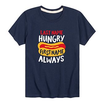 Boys 8-20 Last Name Hungry Hotdog Tee
