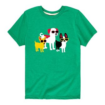 Boys 8-20 Dog With Sunglasses Tee