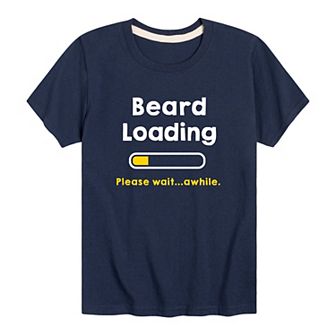 Boys 8-20 Beard Loading Please Wait Tee