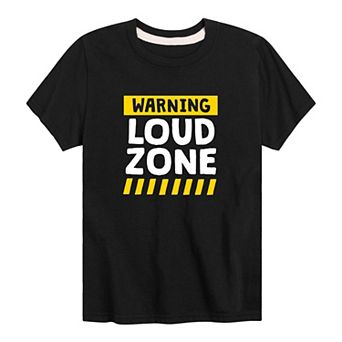 Boys 8-20 Warning Loud Zone Tee