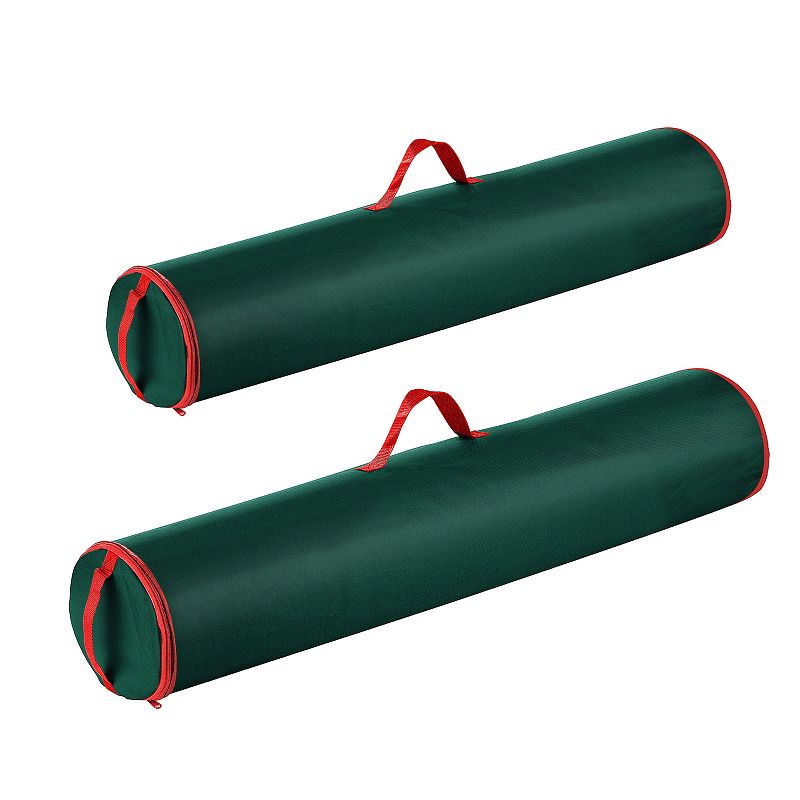 Hastings Home 40 Roll Wrapping Paper Storage Bag 2-pack Set, Green