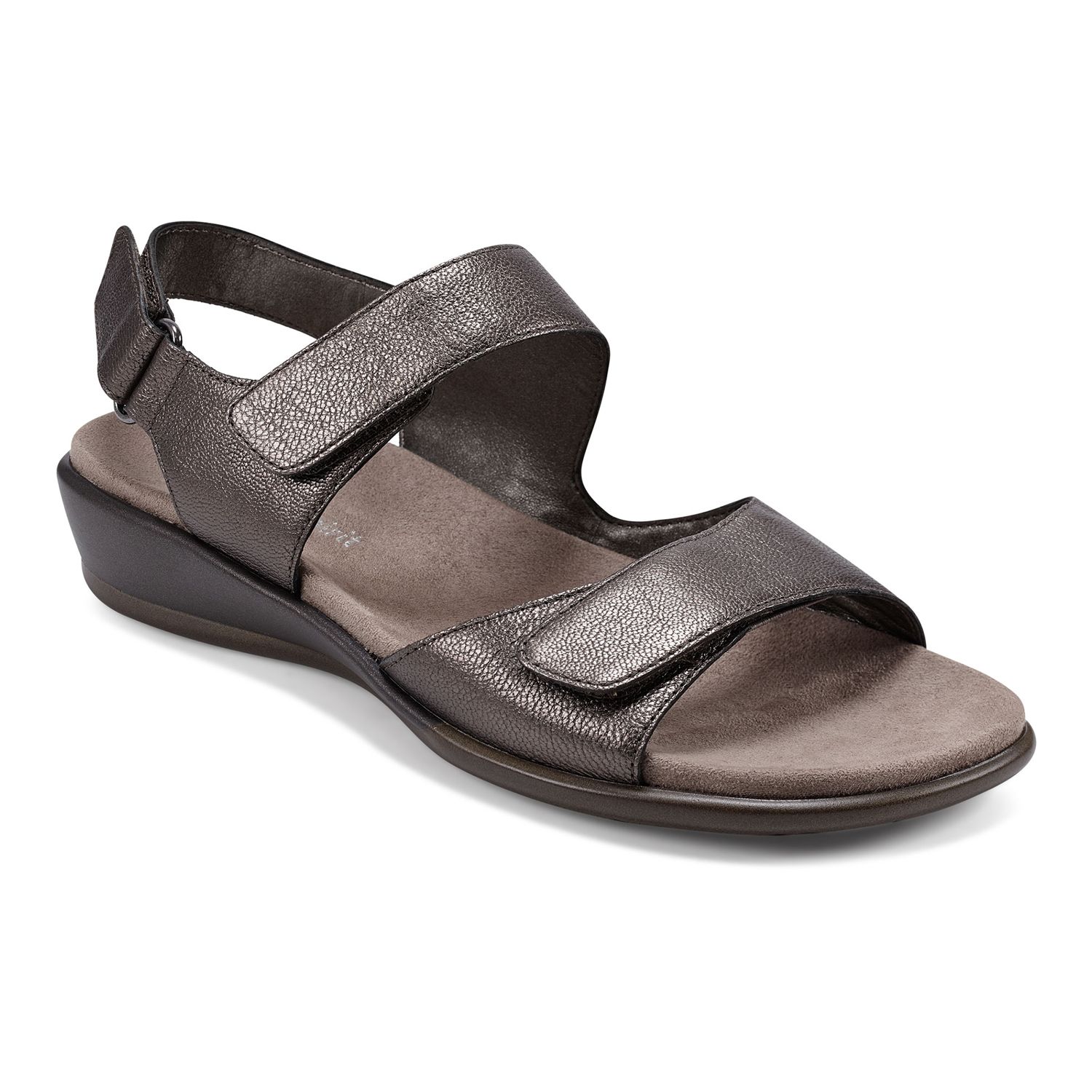 Sandales Easy Spirit Camarot En Cuir Noir - Taille 8W (US) - Talons Compensés - État Excellent Comme Neuves