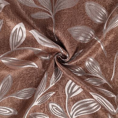 SUPERIOR Leaves 2-Piece Room Darkening Grommet Curtain Panels