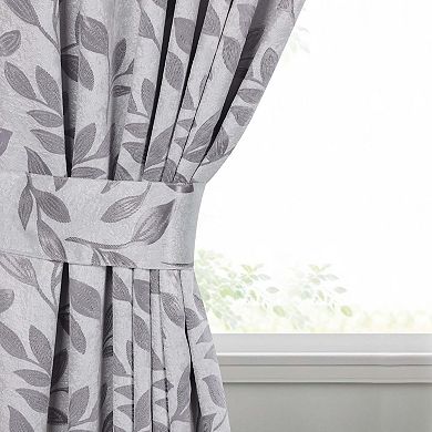 SUPERIOR Leaves 2-Piece Room Darkening Grommet Curtain Panels