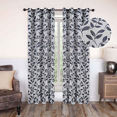 Superior Leaves Insulated Thermal 2-Pack Blackout Grommet Window Curtain Panels