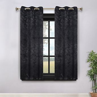 SUPERIOR Leaves 2 pc Room Darkening Grommet Curtain Panels