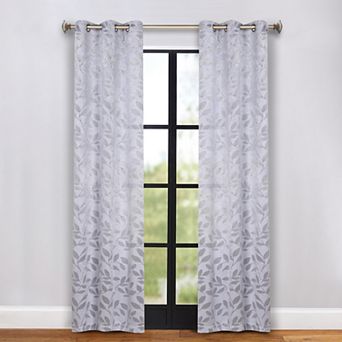 SUPERIOR Leaves 2 pc Room Darkening Grommet Curtain Panels
