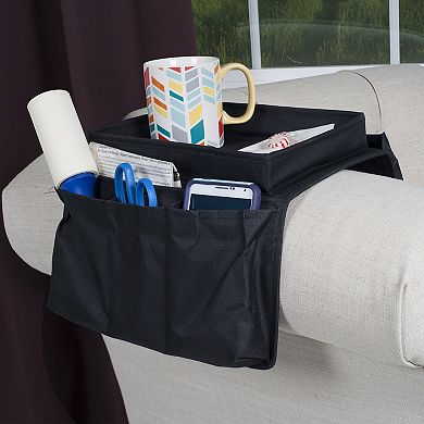 Hastings Home 6 Pocket Arm Rest Organizer with Table-Top