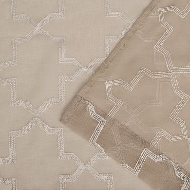 Superior Quatrefoil 2-Pack Semi-Sheer Grommet Window Curtain Panels