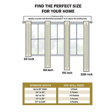 Superior Set of 2 Embroidered Semi-Sheer Quatrefoil Window Curtain Panels