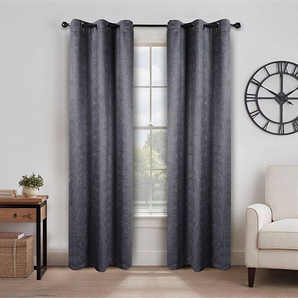 Superior Senna Blackout Curtains, Grommet Header, Set of 2, 42" x 63", Midnight Blue