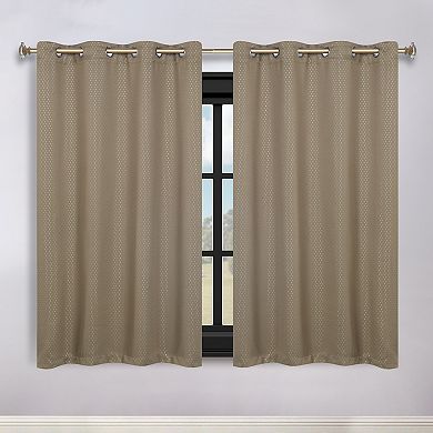 SUPERIOR Shimmer 2-pack Room Darkening Grommet Curtain Set