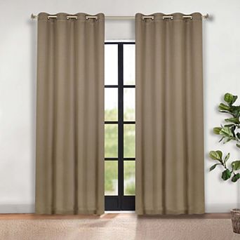 SUPERIOR Shimmer 2-pack Room Darkening Grommet Curtain Set