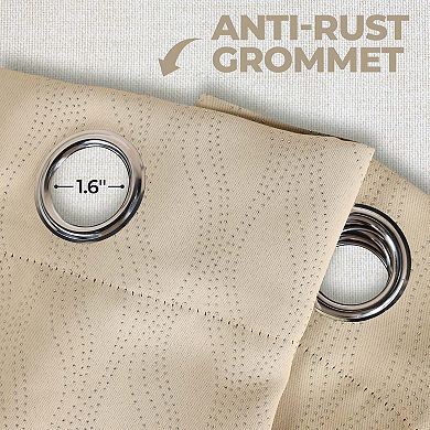SUPERIOR Zuri 2-Pack Grommet Room Darkening Curtain Set